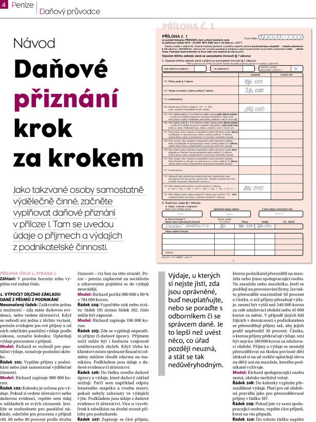 MF Dnes 19. 1. 2016 – článek Paušál nebo skutečné výdaje